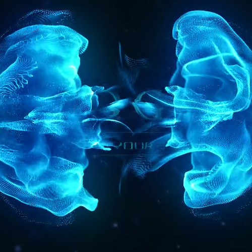 蓝色震撼LOGO片头